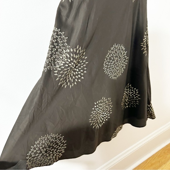 Ann Taylor Factory Cotton Embroidered Floral Sun Dress Cummerbund Waist V-neck - Picture 8 of 13